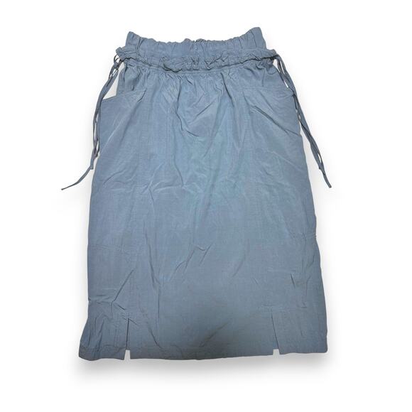Current Air Los Angeles Midi Paperbag Dusty Blue Elastic Waistband Size Small - Picture 9 of 9